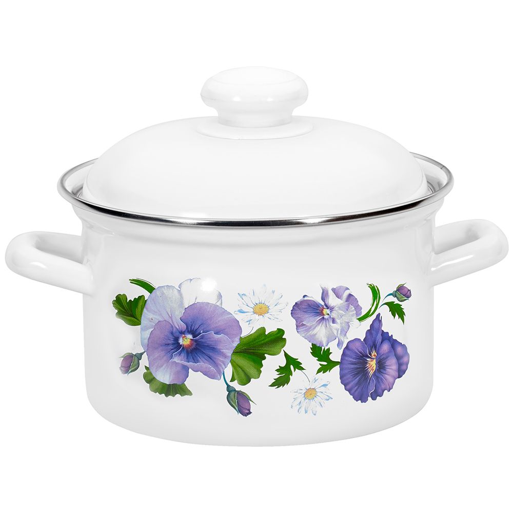 Купить Белую Эмалированную Кастрюлю