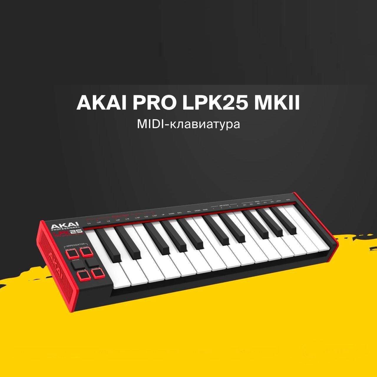 AKAI PRO LPK25MK2 миди-клавиатура - купить с доставкой по выгодным ценам в  интернет-магазине OZON (1054291413)