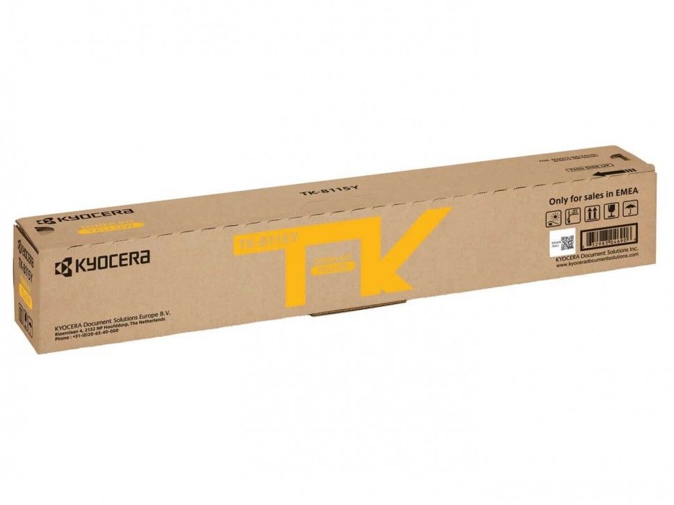 Картридж Kyocera TK-8115Y (1T02P3ANL0) для принтеров Kyocera Ecosys M8124cidn/ M8130cidn, yellow, 6000 страниц