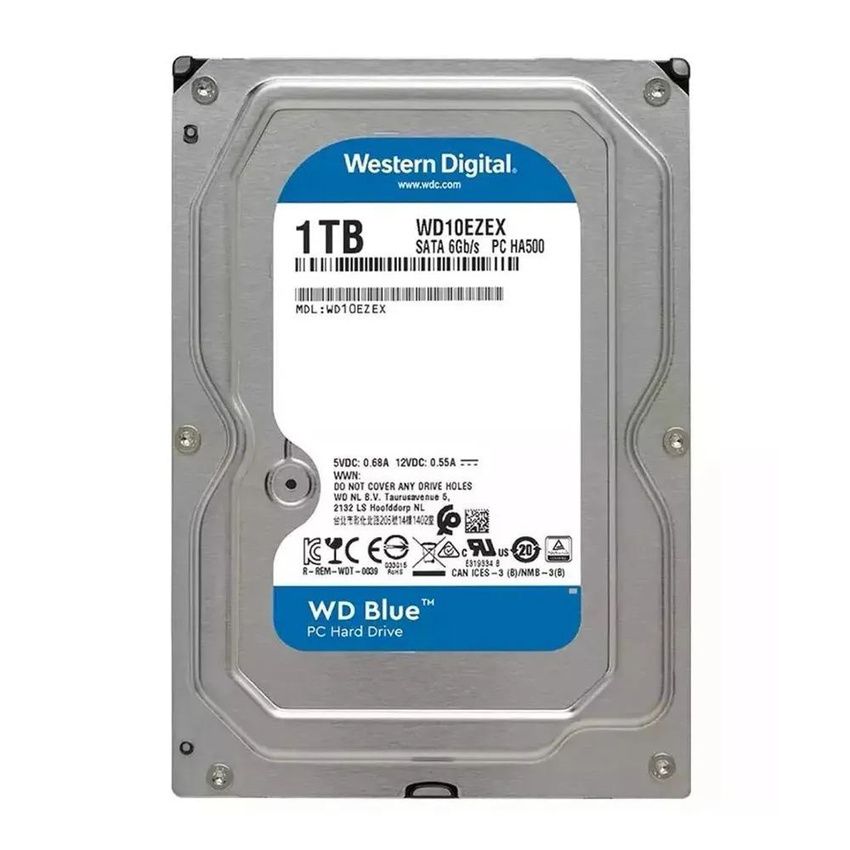 Western Digital 1 ТБ Внутренний жесткий диск Blue (WD10EZEX) 