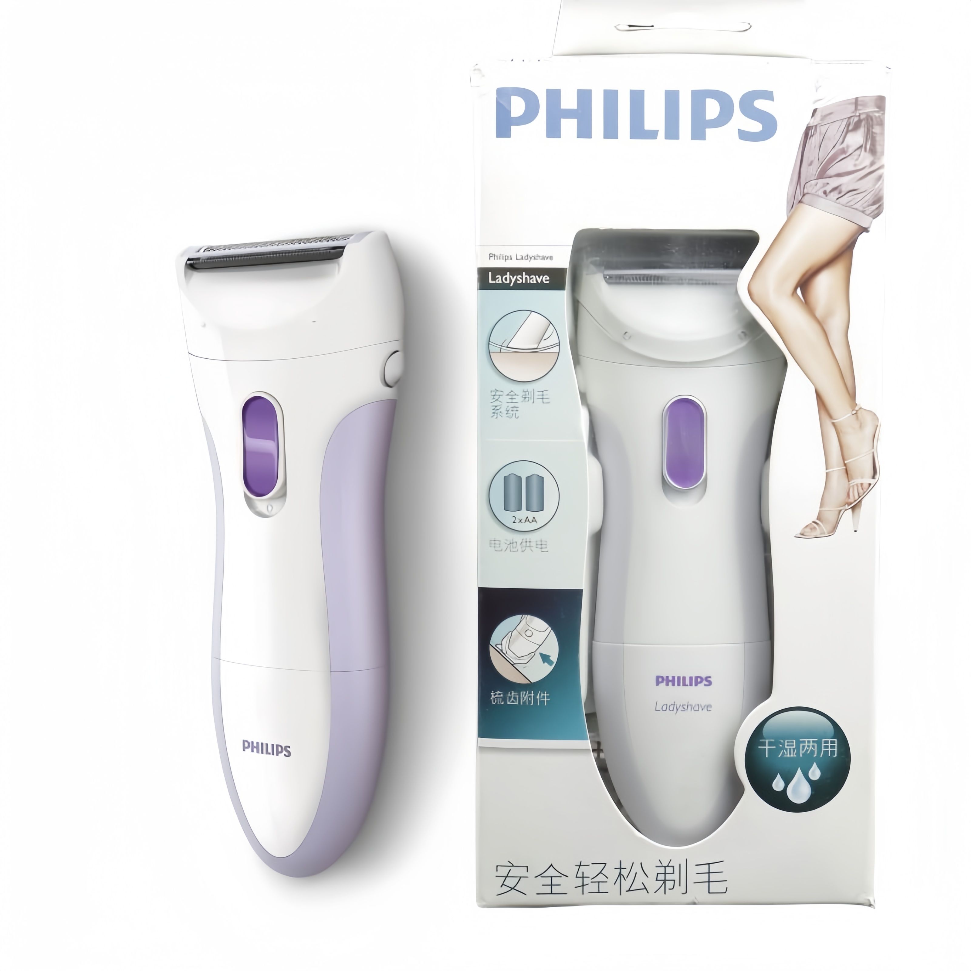 PhilipsЭлектробритваPhilipsHP6342/00женскаябритваЭлектробритвадлясухогоивлажногобритья,белый,пурпурный