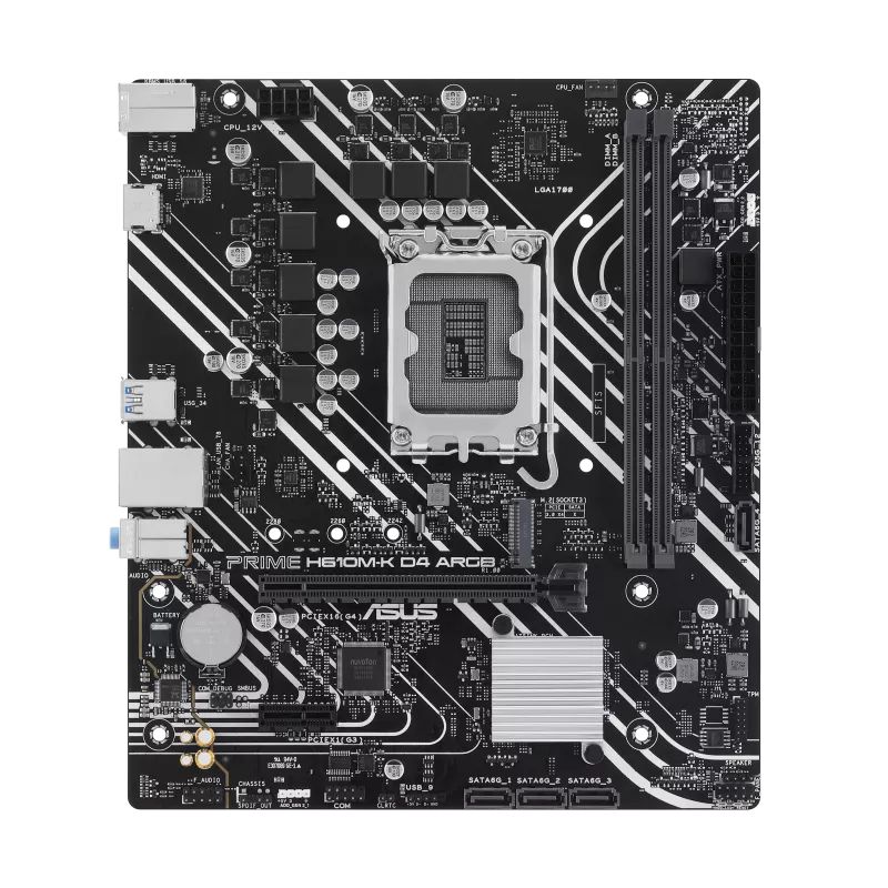 ASUS Материнская плата PRIME H610M-K D4 ARGB DDR4