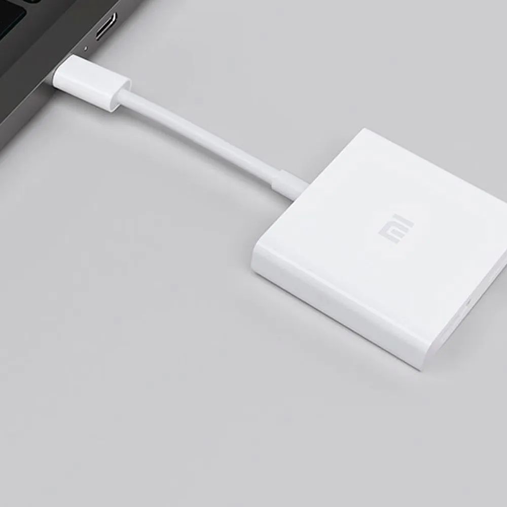 Многофункциональныйадаптер(переходник)XiaomiMiUSB-CtoHDMI+USB+USB-C(XMZJQCH2TM)White