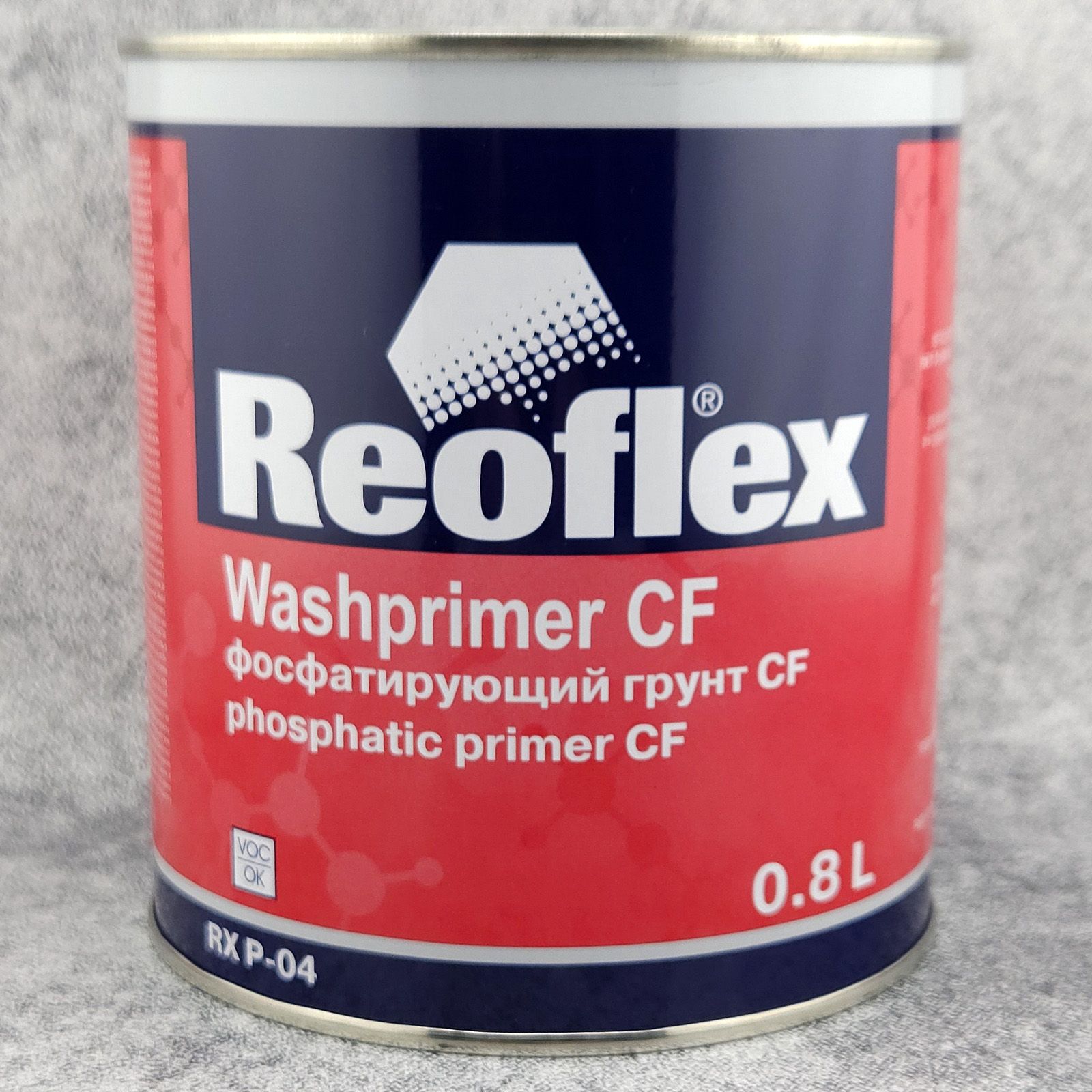 Грунт REOFLEX 1K Washprimer CF кислотный фосфатирующий серый, банка 0,8 л., RX P-04