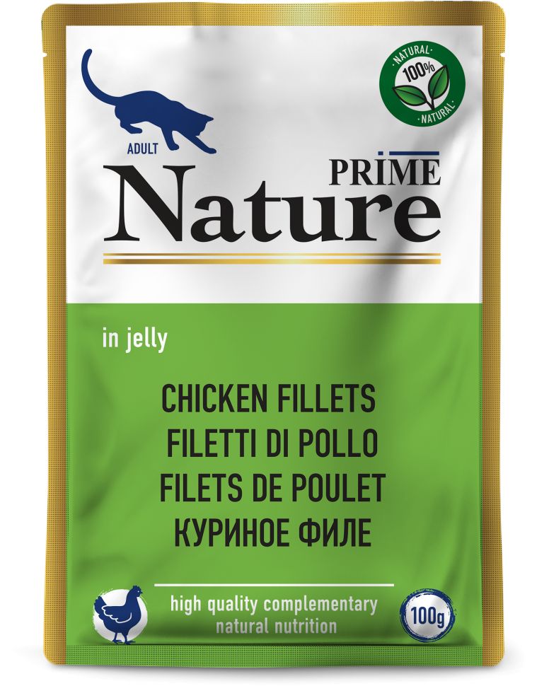 Prime(Прайм)NatureПаучдлявзрослыхкошекскуринымфилевжеле100г5шт