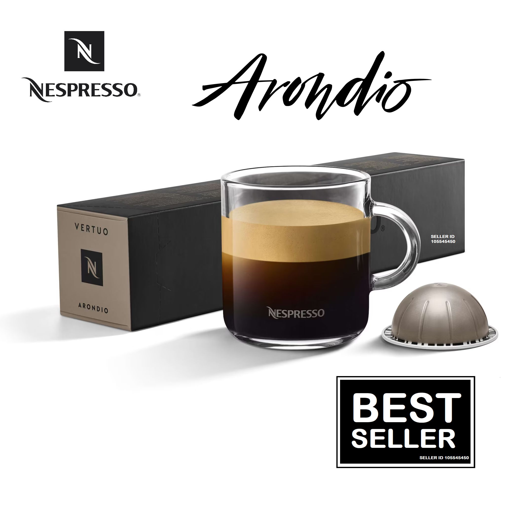 Кофе в капсулах Nespresso VERTUO ARONDIO, объем 150 мл, 10 капсул