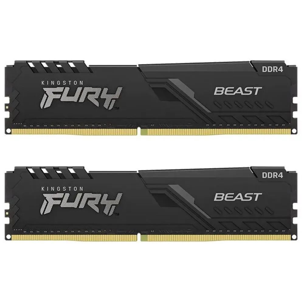 Kingston Fury Оперативная память Beast Black DDR4 3200 МГц 2x16 ГБ (KF432C16BBK2/32)