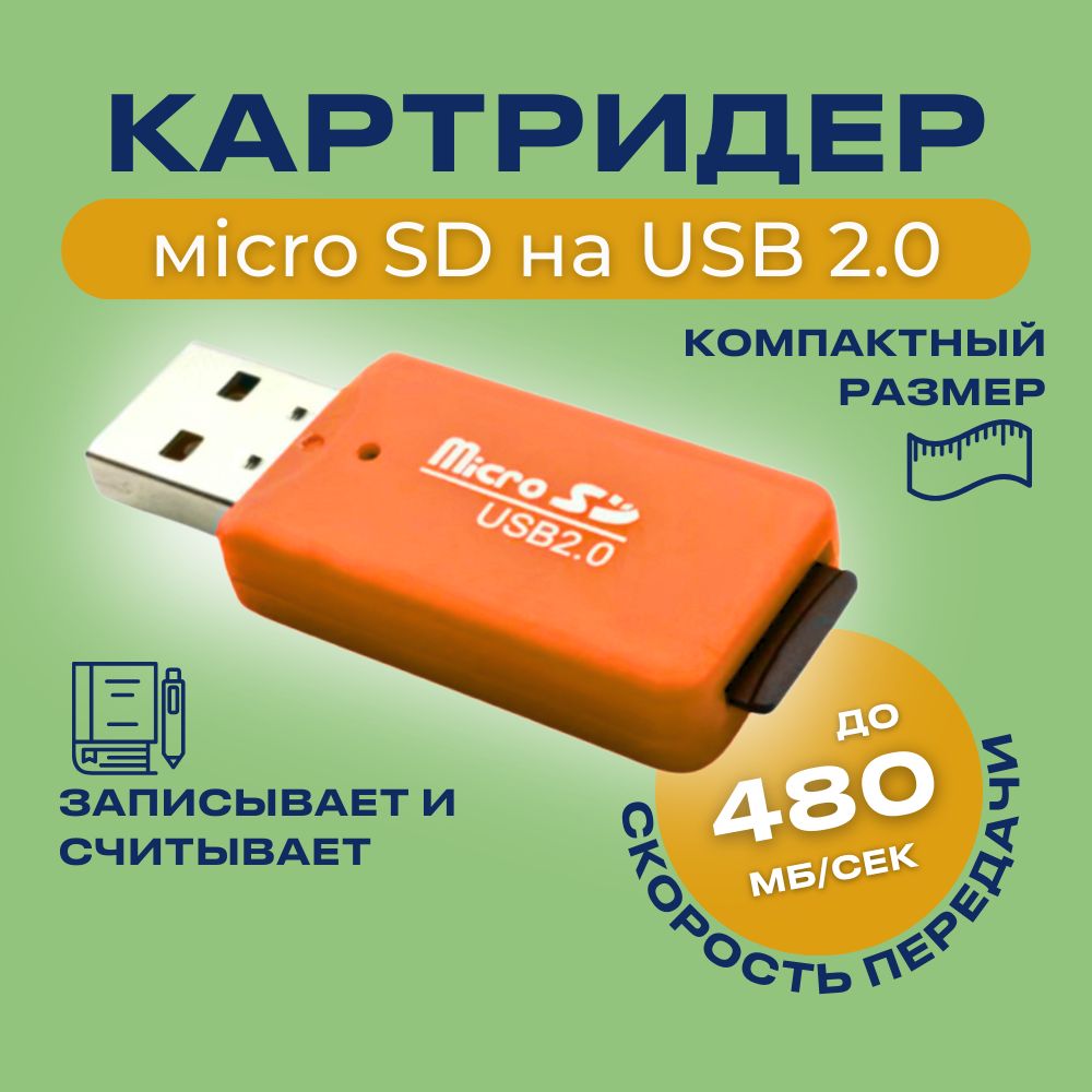 Картридер для карт памяти формата SD до 2TB