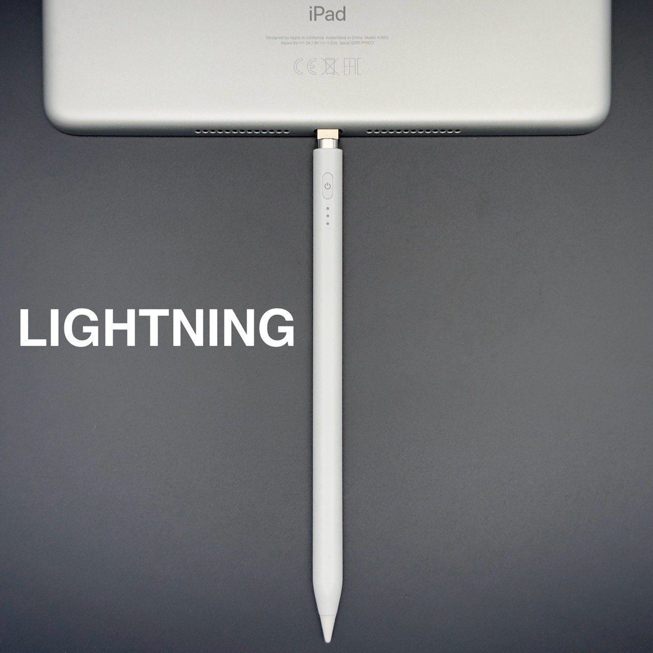 Стилус для iPad от 2018 года выпуска с Lightning зарядкой +2 наконечника,  Pencil для планшета Apple с изменением толщины линии от угла наклона и  защитой от прикосновения - купить с доставкой по