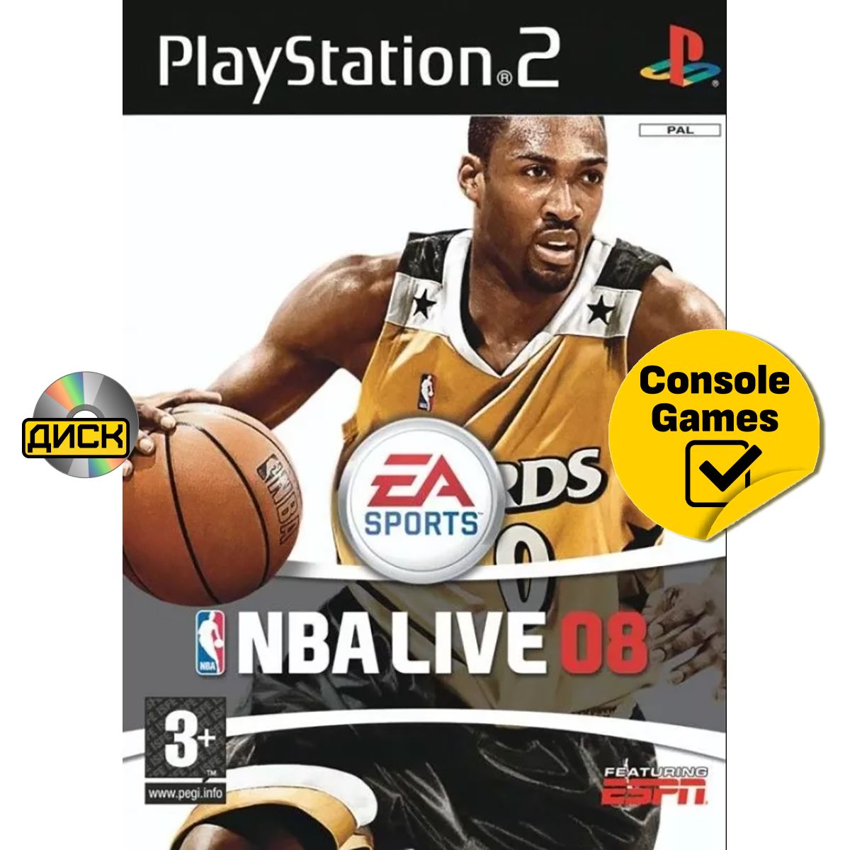 PS2 NBA Live 08. Товар уцененный