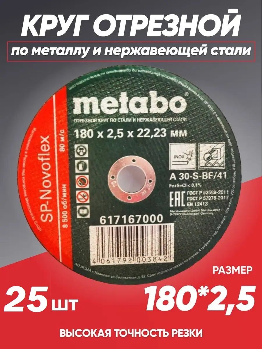 I-SHAКруготрезной180x2.5x22.23