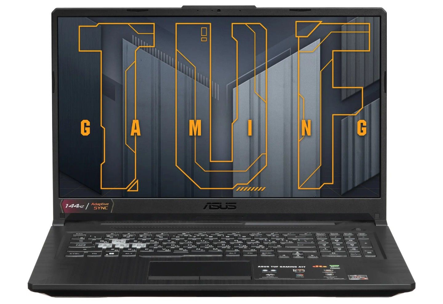 ASUSНоутбукTUFGamingA17FA706NF-HX031Игровойноутбук17.3",AMDRyzen57535HS,RAM16ГБ,SSD,NVIDIAGeForceRTX2050(4Гб),Безсистемы,(90NR0JH5-M001X0),черный,Русскаяраскладка