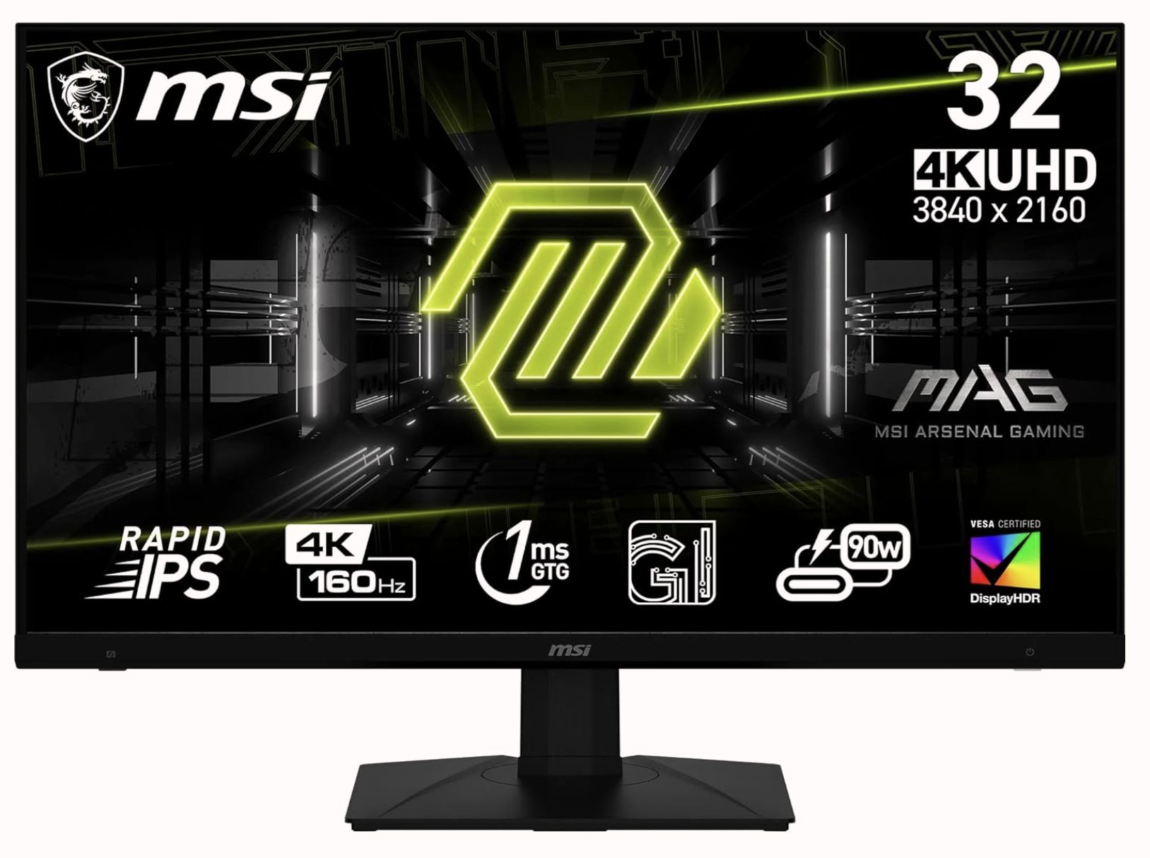 MSI32"МониторИгровой32MAG322UPF4K,IPS,160hz,черный