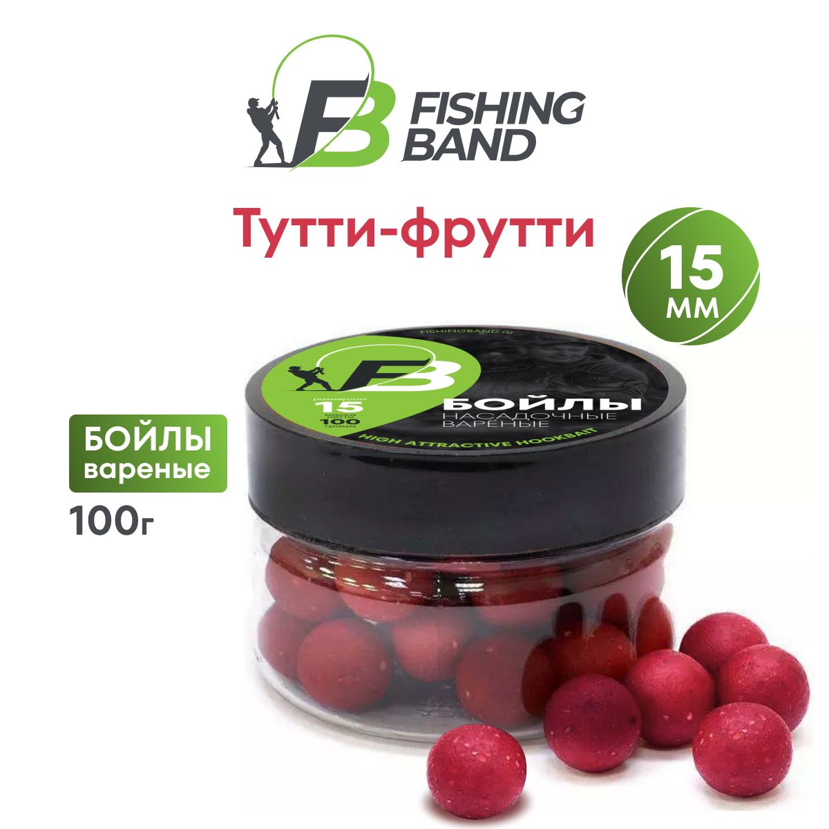 Бойлы варёные насадочные Fishing Band: 15 мм Tutti Frutti 100 гр купить на OZON по низкой цене (1615035758)