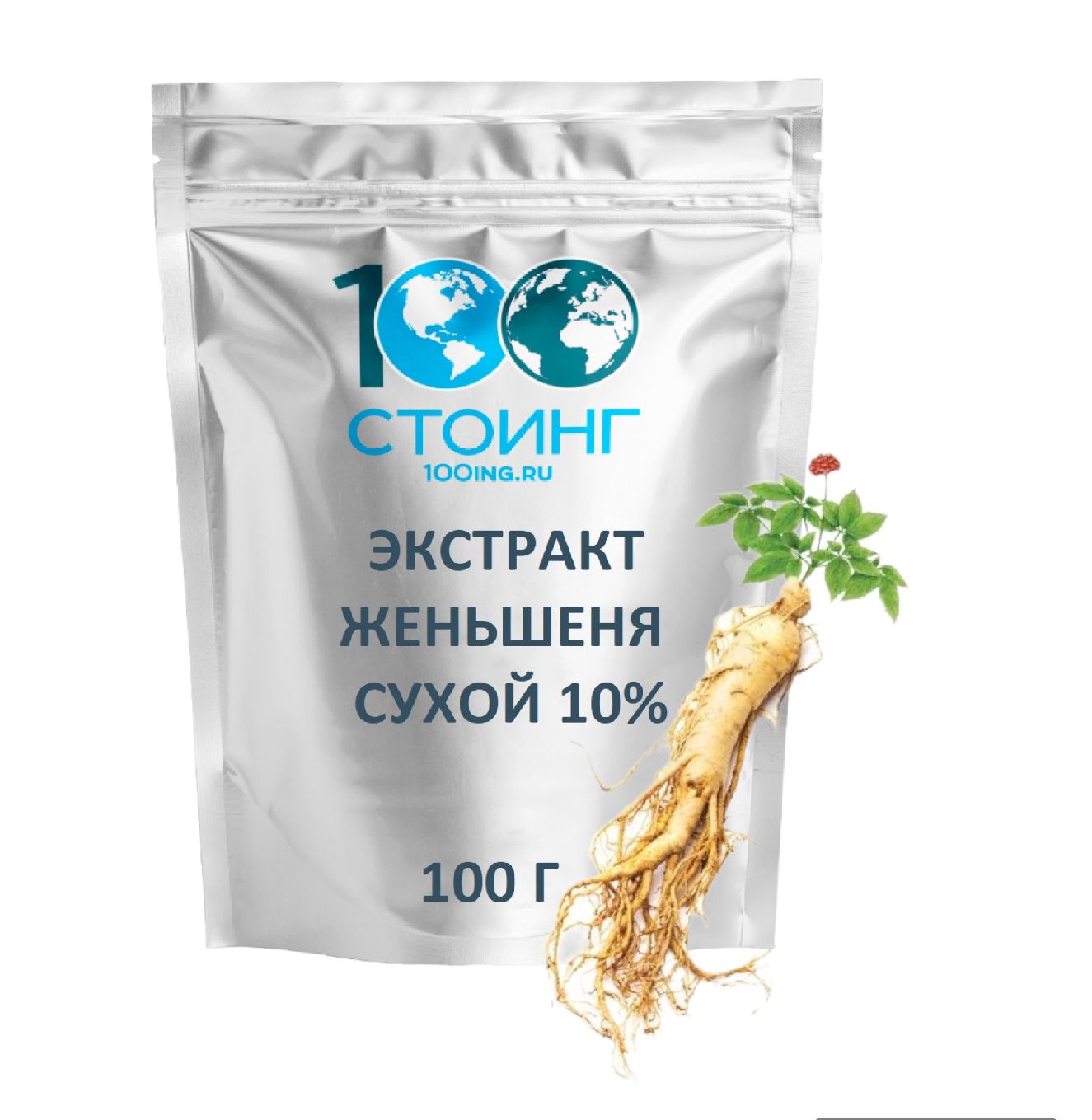 Экстракт женьшеня сухой 10% STOING 100 г