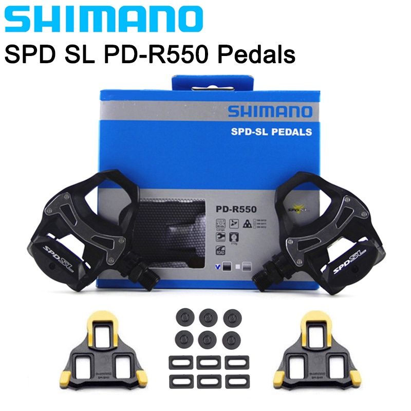 шоссейныепедалиShimanoPD-R550,SPD-SL,сшипамиSH11(6градусов)