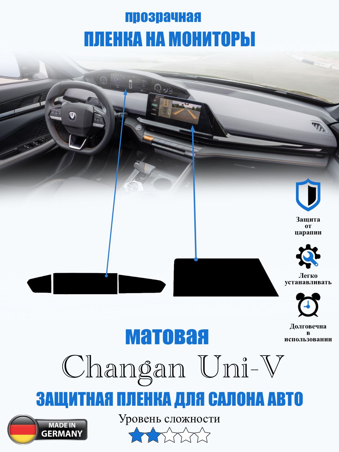 Защитная пленка Changan Uni - V МАТОВАЯ / Чанган Юни В