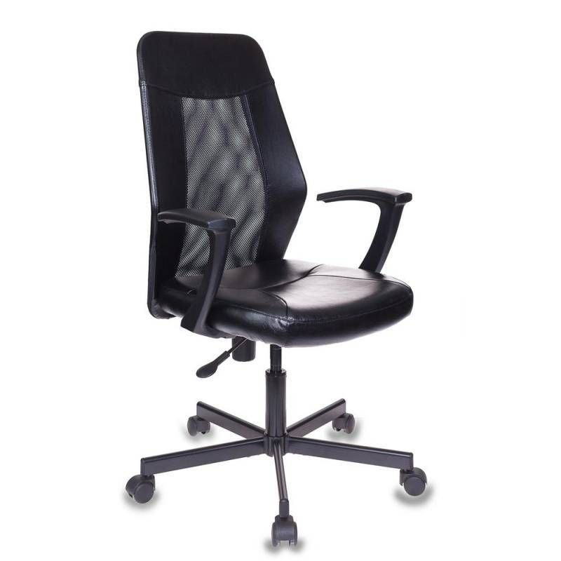 Кресло офисное easy chair 225 черное искусственная кожа сетка металл арт 794291