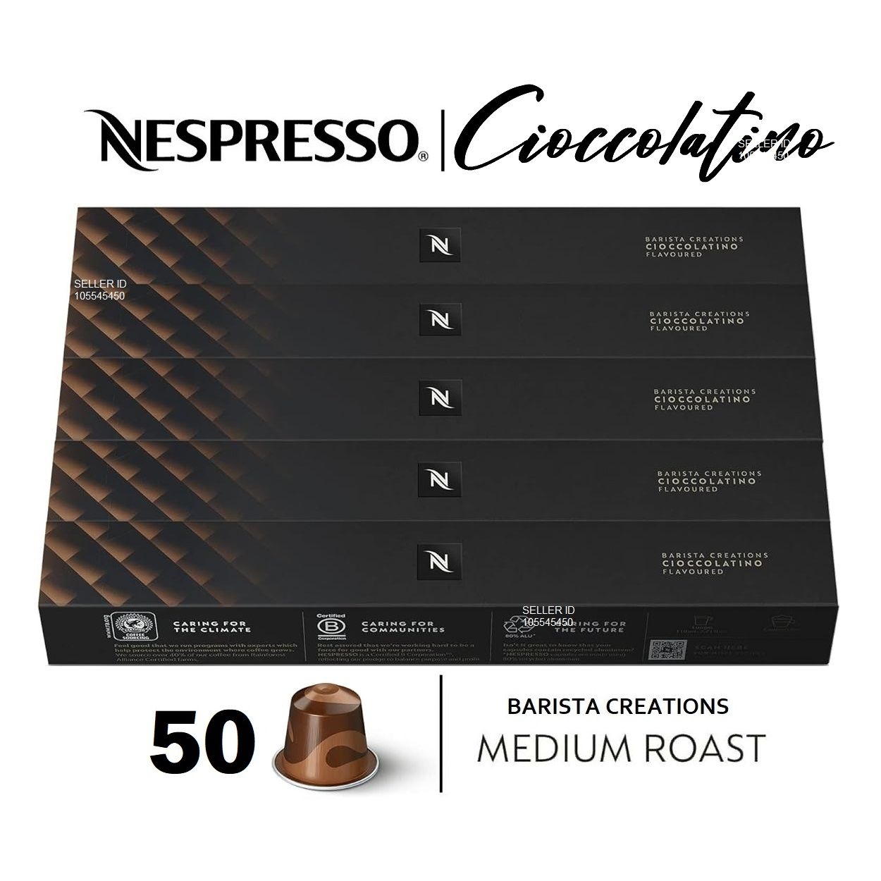 Набор кофе Nespresso CIOCCOLATINO, 50 капсул (5 упаковок)