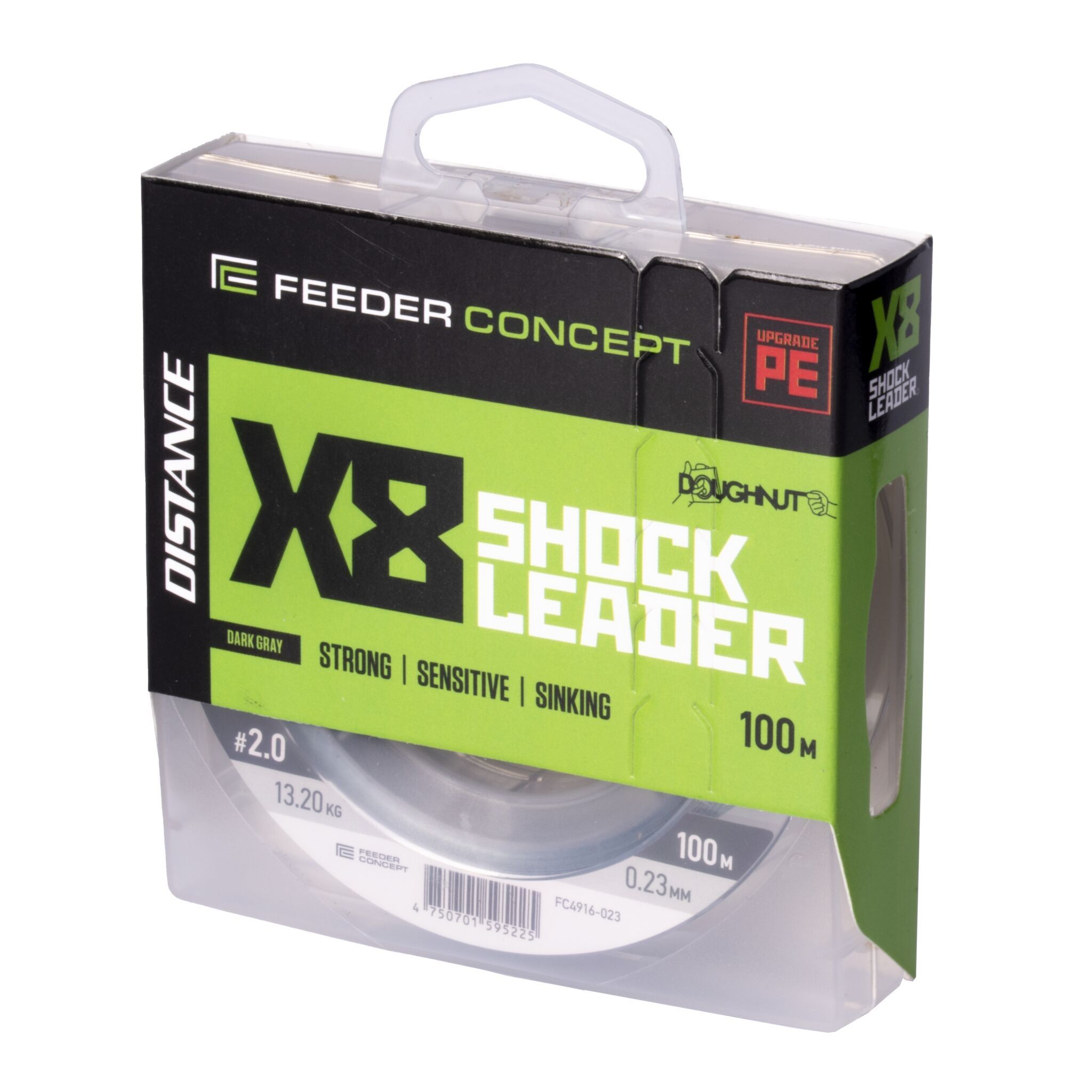 Шок-лидер FEEDER CONCEPT DISTANCE X8 SHOCK LEADER/100м/0,23мм/13,20кг