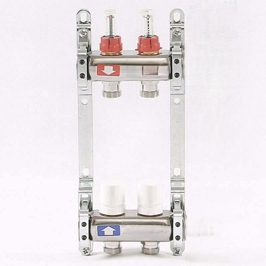 Коллектор для теплого пола 2 контура ASPIPE без кранов