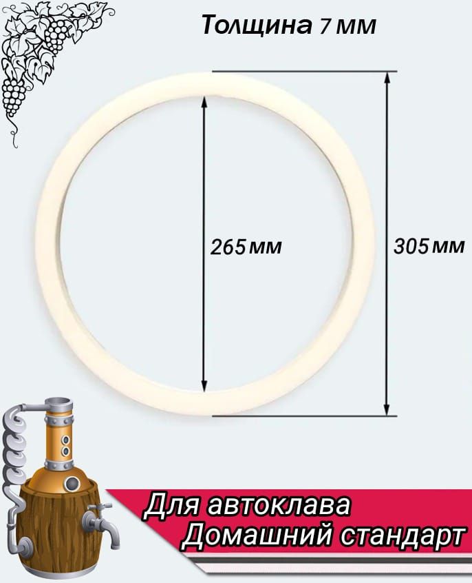 Автоклав Домашний Стандарт, уплотнительное кольцо, силиконовая прокладка.