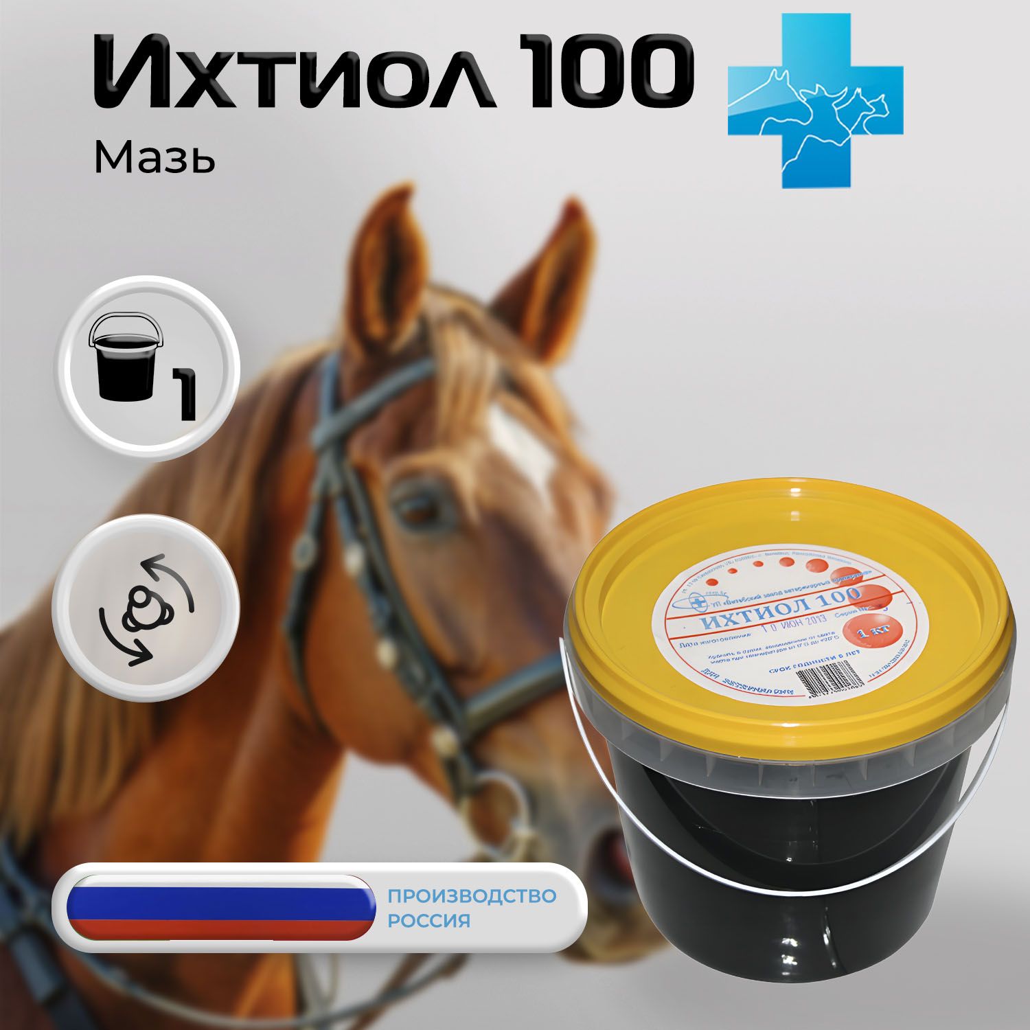 Ихтиол 100, мазь, 1 кг