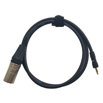 Кабельаудио1xMiniJack-1xXLR(CL100)miniJackSt-screwсзакруткой-XLR3M(черный)1,5метракабельдлярадиосистемGS-PRO