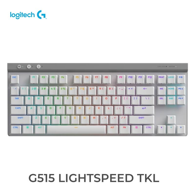 LogitechИгроваяклавиатурабеспроводнаяG515LIGHTSPEEDTKLRGBGLLSwitch,(GLLinear),Английскаяраскладка,белый