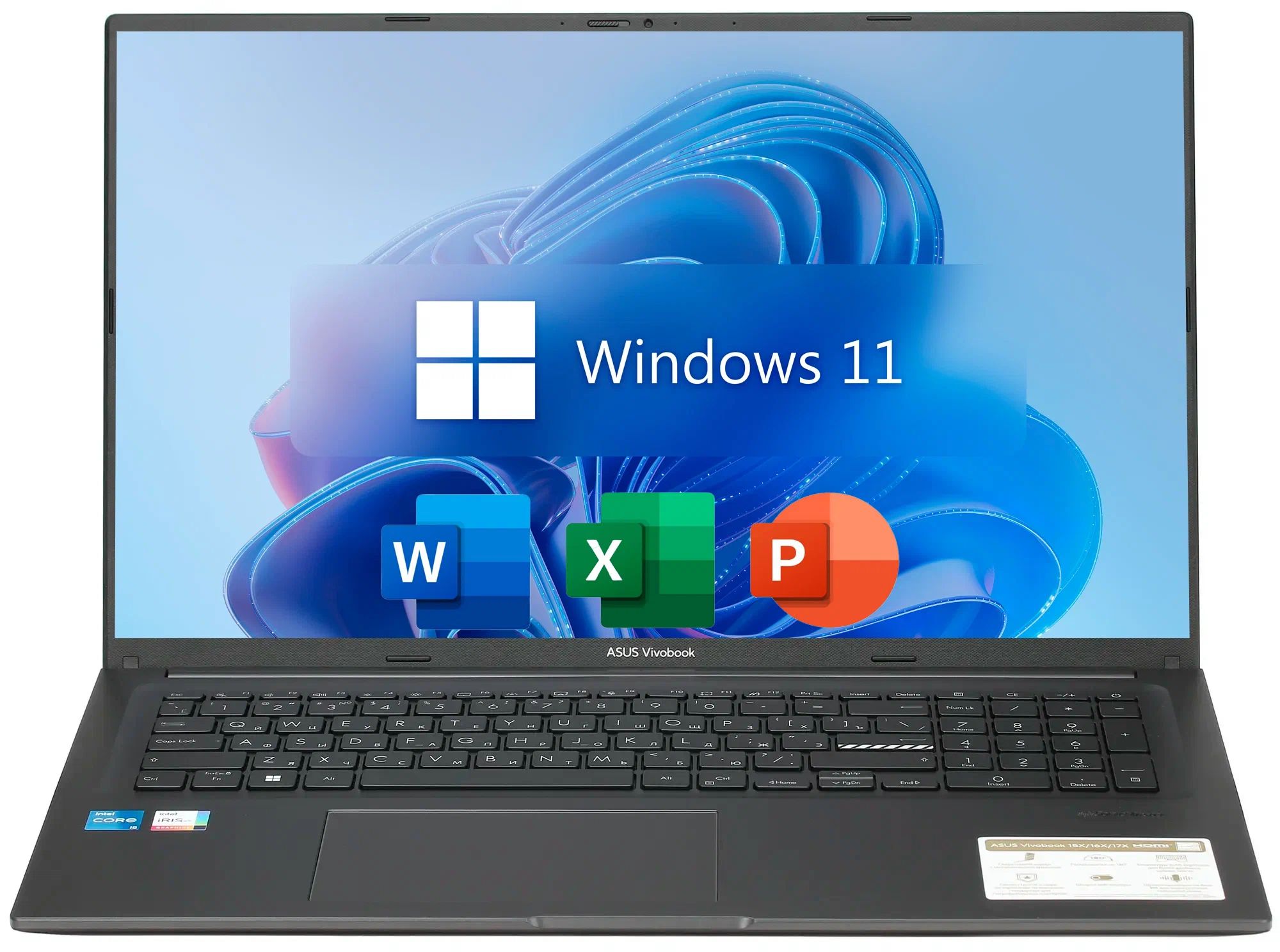 ASUSVivobook17XНоутбук17.3",IntelCorei5-13500H,RAM16ГБ,SSD512ГБ,IntelIrisPlusGraphicsG7,WindowsPro,черный,Русскаяраскладка