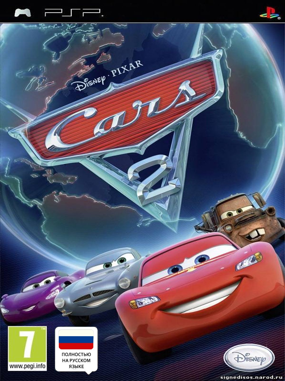 Disney Pixar Тачки 2 Полностью на русском Видеоигра на диске PSP UCES 01534. Товар уцененный