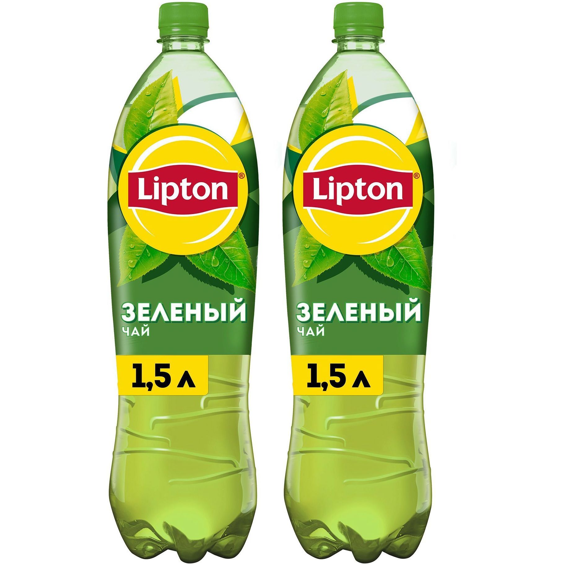 Холодный чай Lipton зеленый 1,5 л, набор: 2 штуки