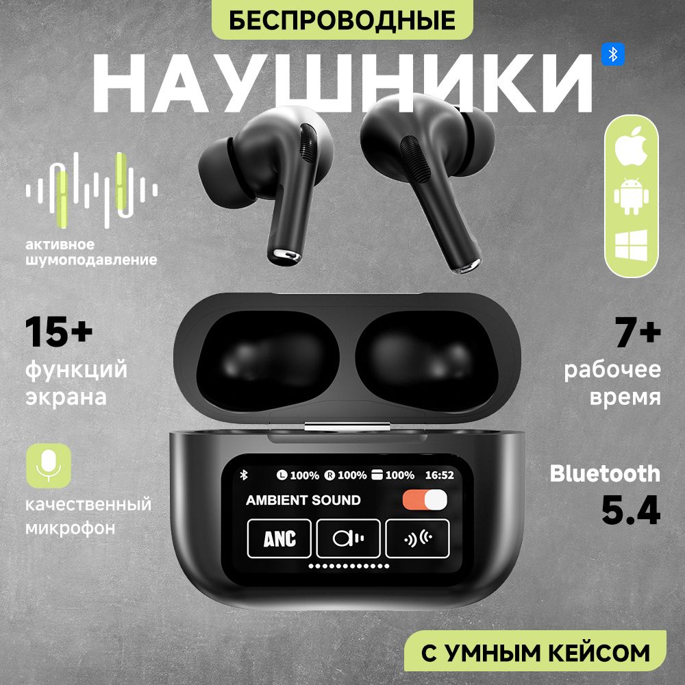 НаушникибеспроводныеA.PODSPro2AIRTYPE-CcэкраномсшумоподавлениеммикрофономиэкраномBluetooth