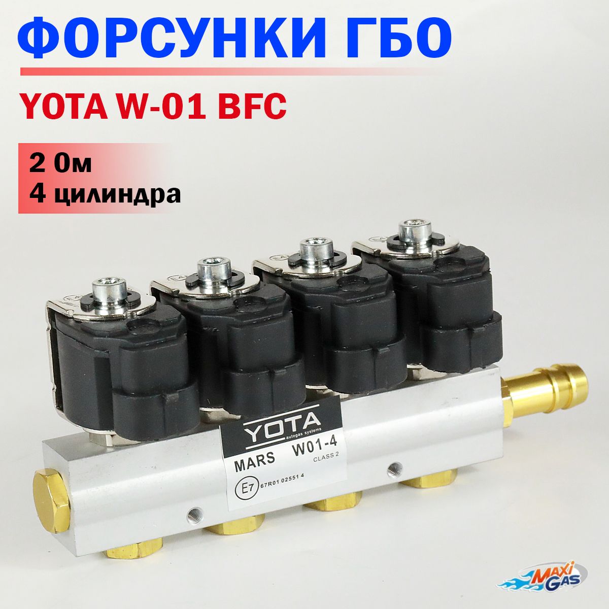 Форсунки ГБО W-01 BFC 2 Ом 4 цилиндра