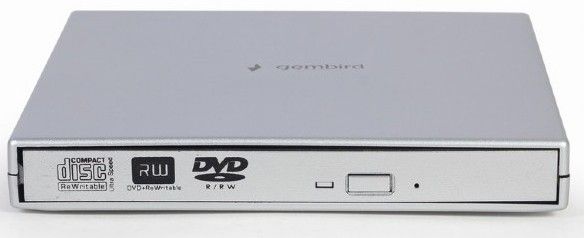 Внешний оптический привод Gembird DVD-USB-02 Silver RTL, DVD-USB-02-SV