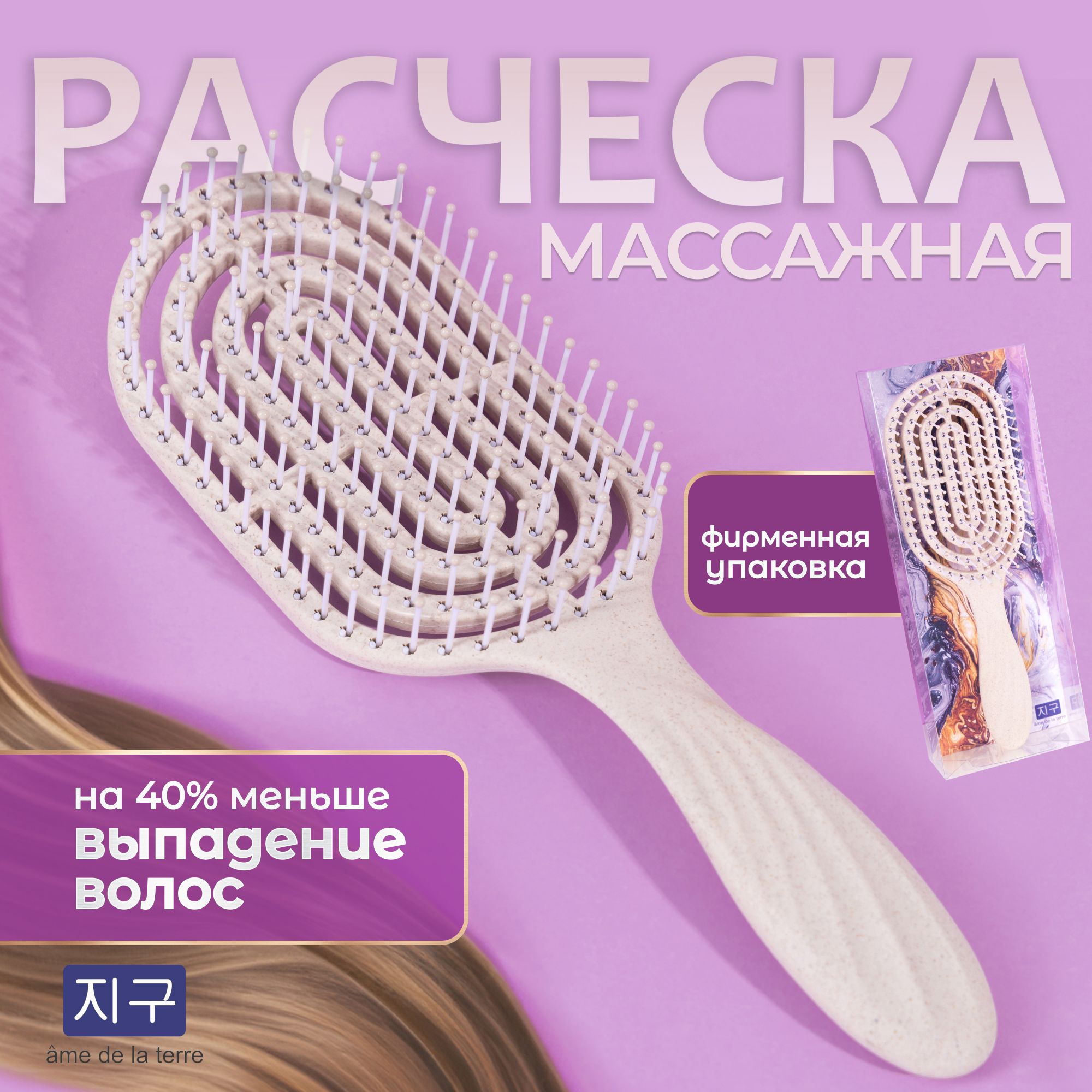 Массажная продувная расческа, антистатическая для распутывания волос, для сушки и укладки мокрых волос