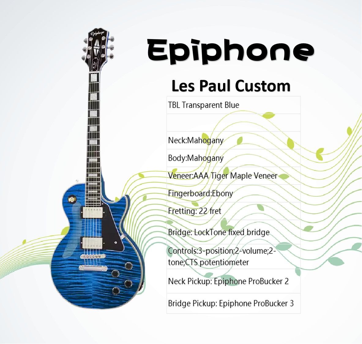 Электрогитара Epiphone Les Paul Custom 6-струнная