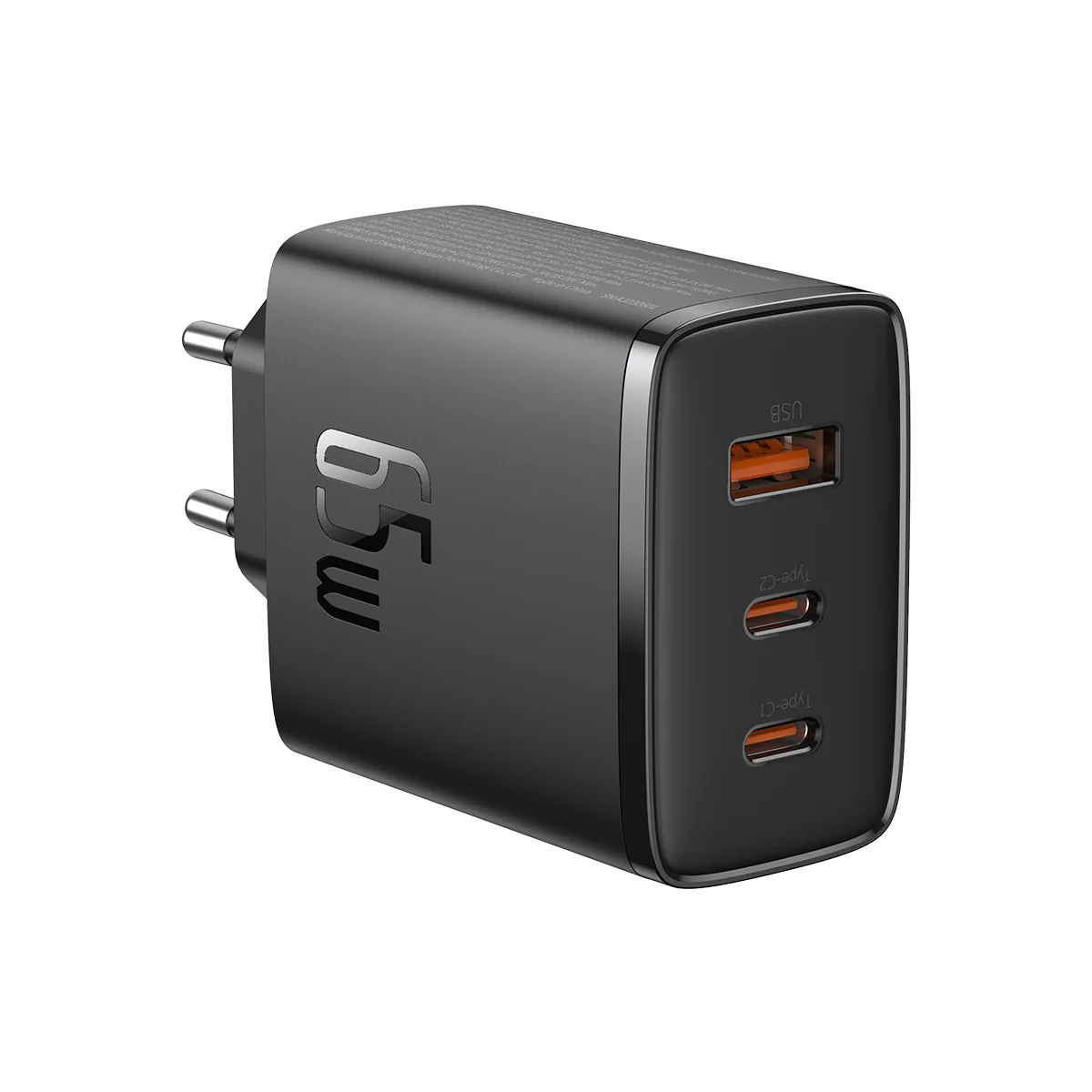 Зарядноеустройстводлятелефона,зарядкадляiphoneOS-BaseusCubeProFastCharger2C+U65WEUClusterBlack