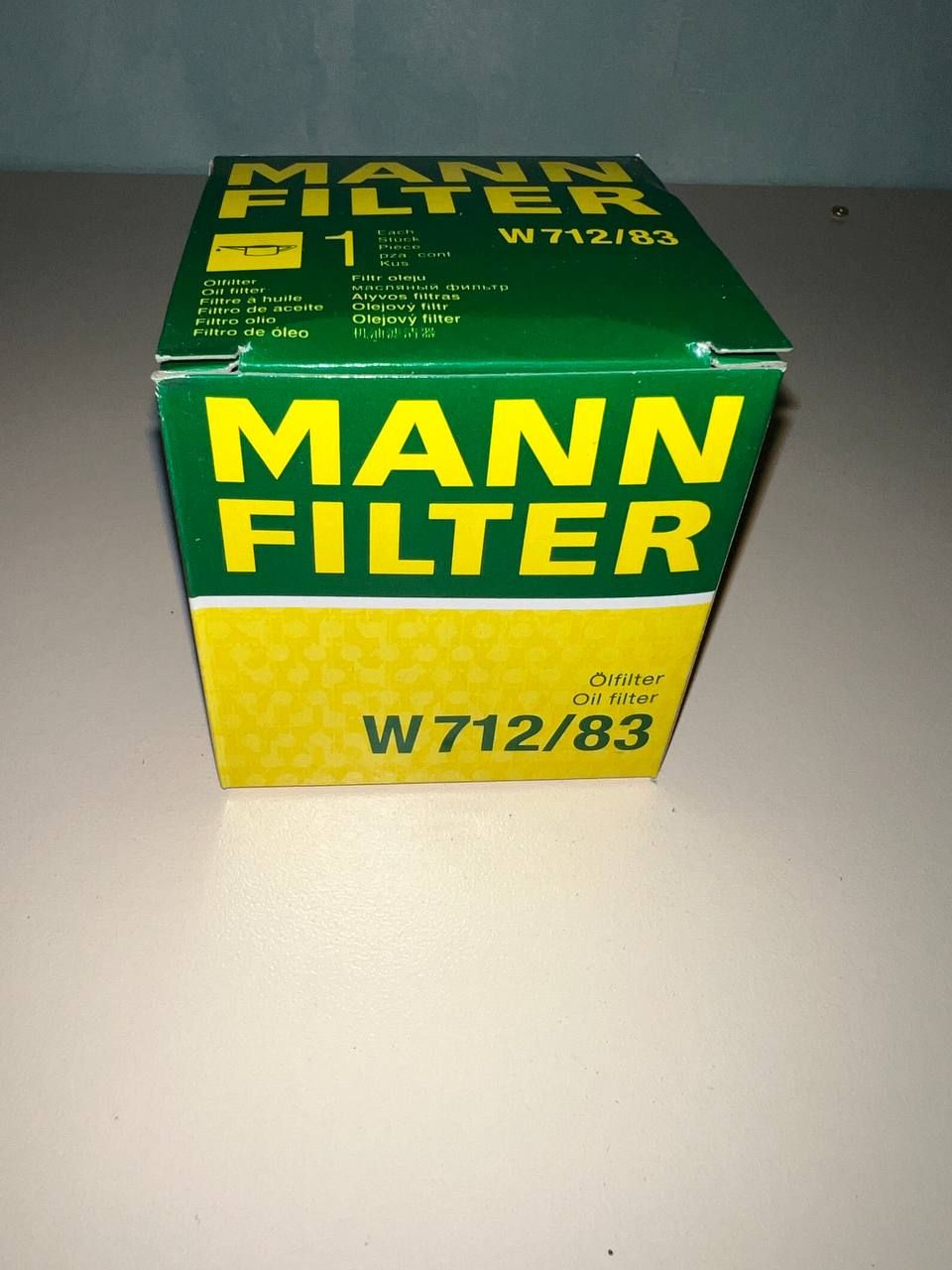 MANN FILTER Фильтр масляный арт. W712/83, 1 шт.