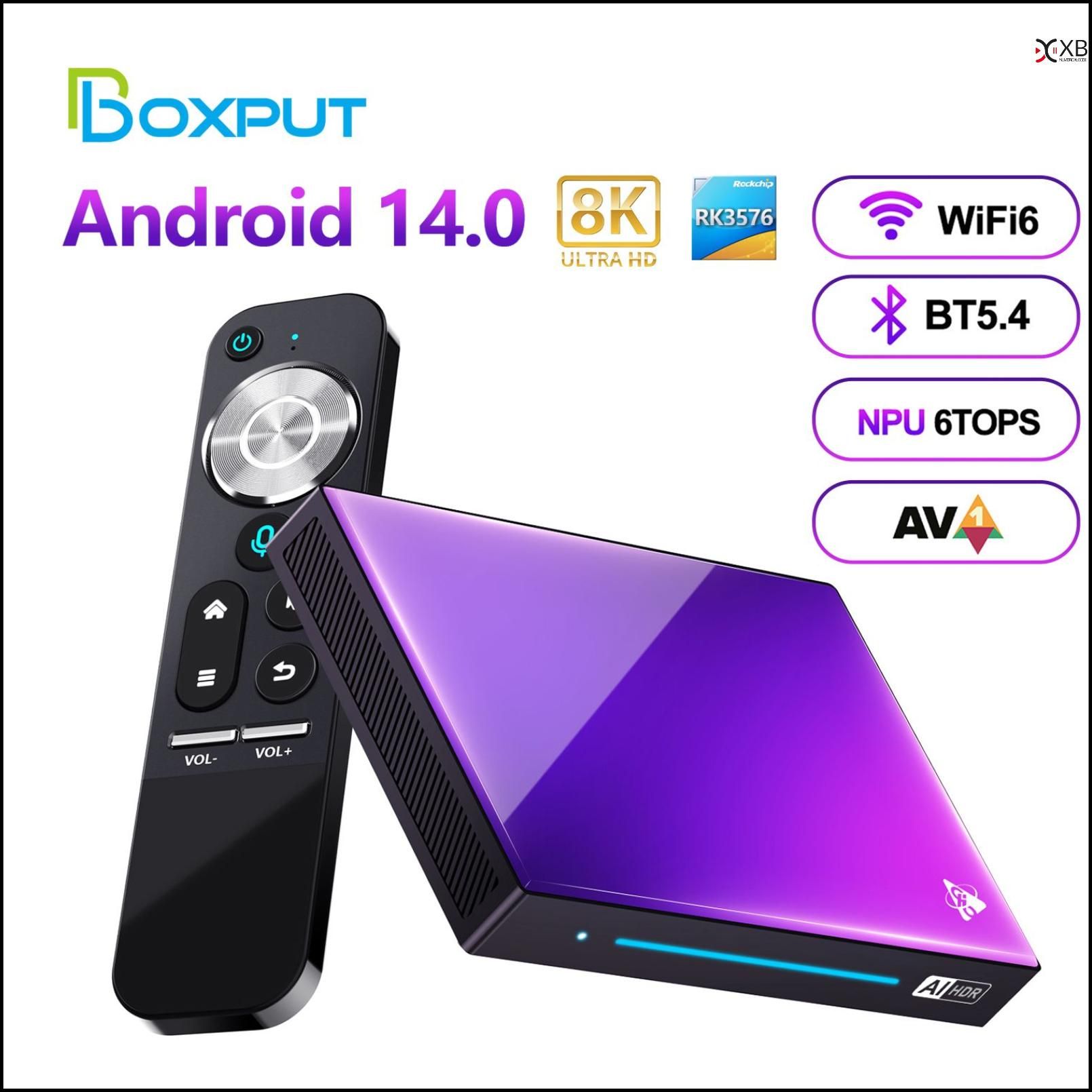 BOXPUT2+16ГБAndroid14H96MAXM9,H96MAXRK35762024НовейшаяСмартТВприставка,WIFI68K+ПультcголосовымуправлениемAirMouse