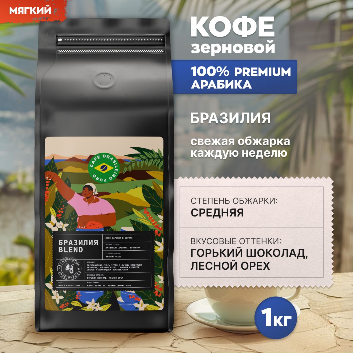 Кофе в зернах 1 кг BLEND