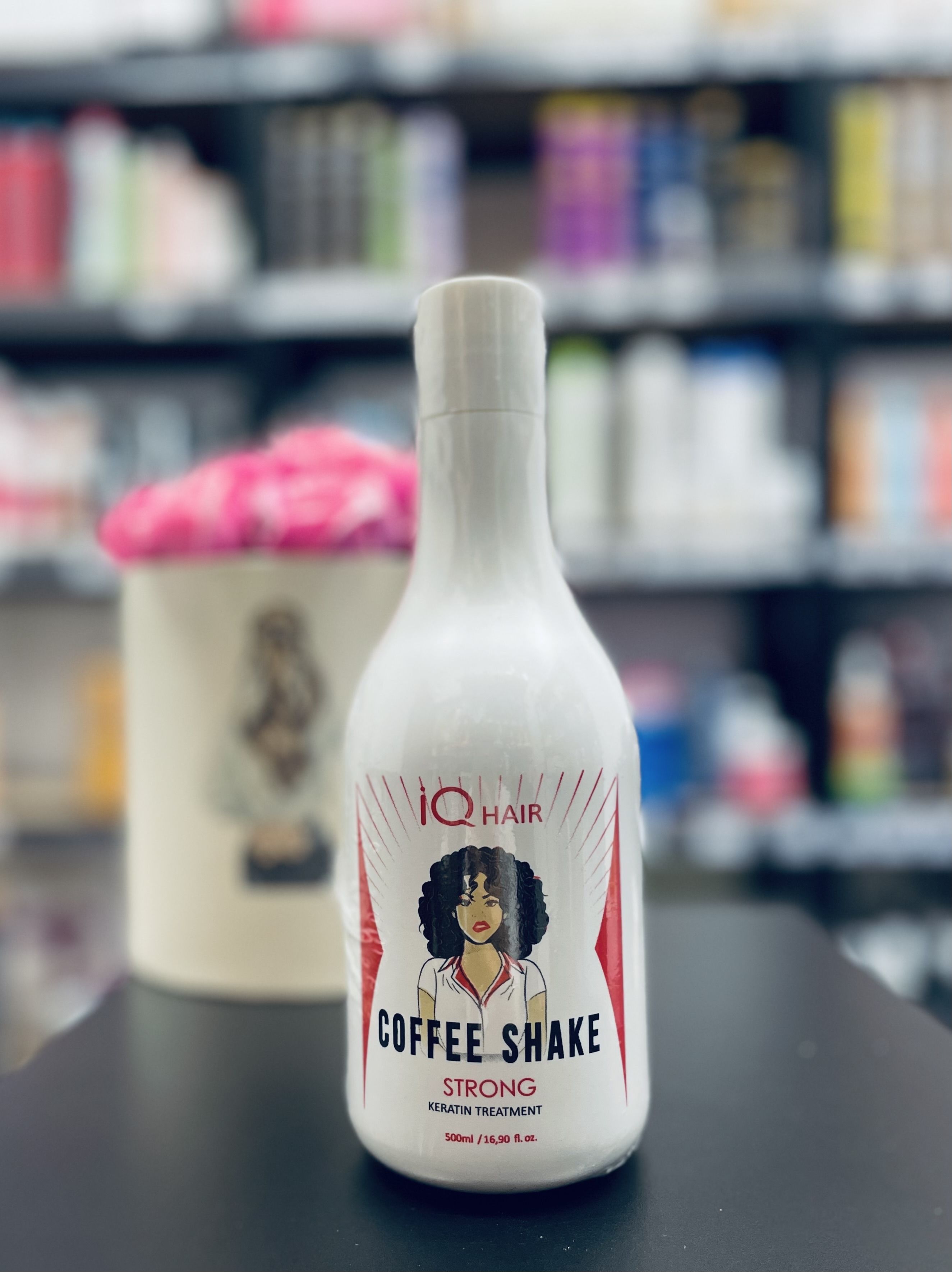 IQ HAIR COFFEE SHAKE STRONG кератин для выпрямления волос 500 мл. Выпрямление сильного завитка и афро.