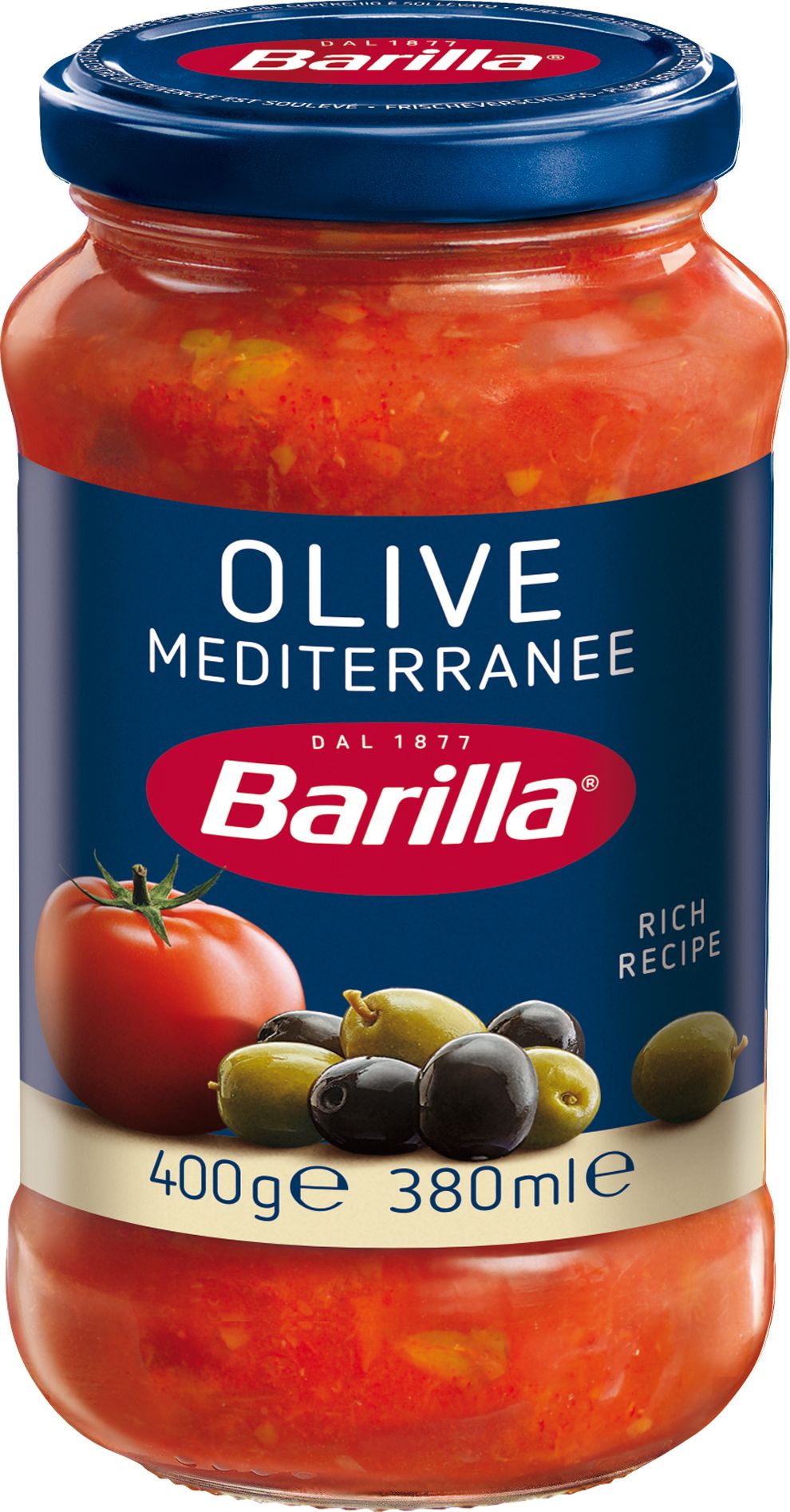 Соус Barilla Olive томатный с черными и зелеными оливками, 400 г