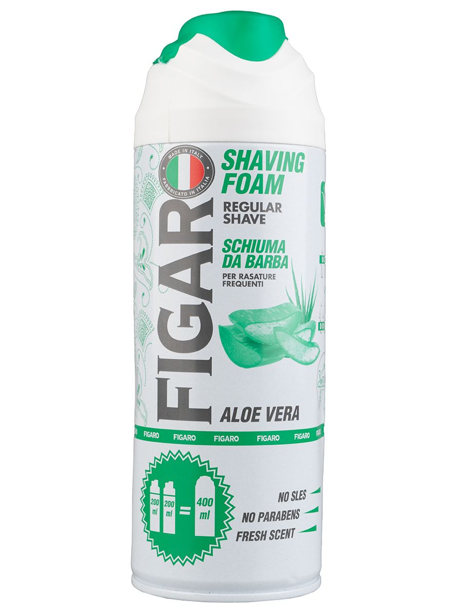 Figaro Пена для бритья для мужчин Aloe Vera 400мл