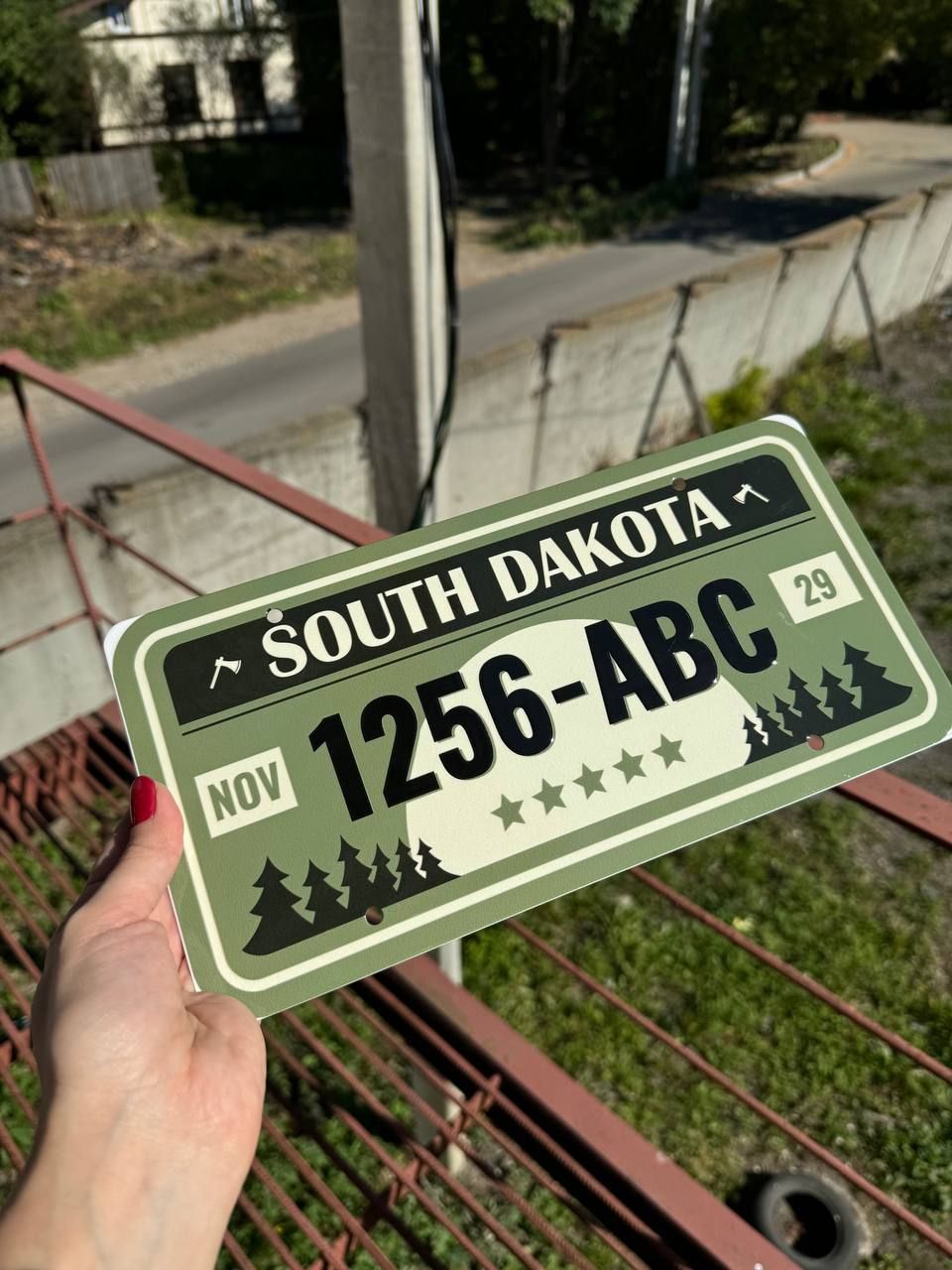 Автомобильный номер США "South Dakota", из металла, сувенирный