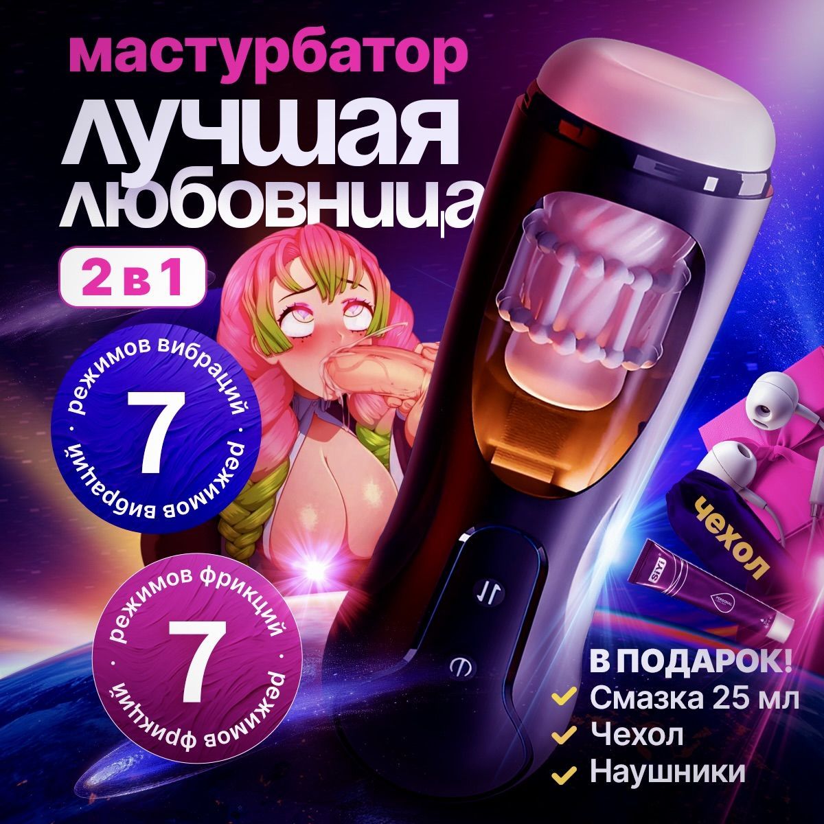 Мастурбатор с 14 режимами фрикций и вибраций / Мастурбатор мужской купить на OZON по низкой цене (1706440076)