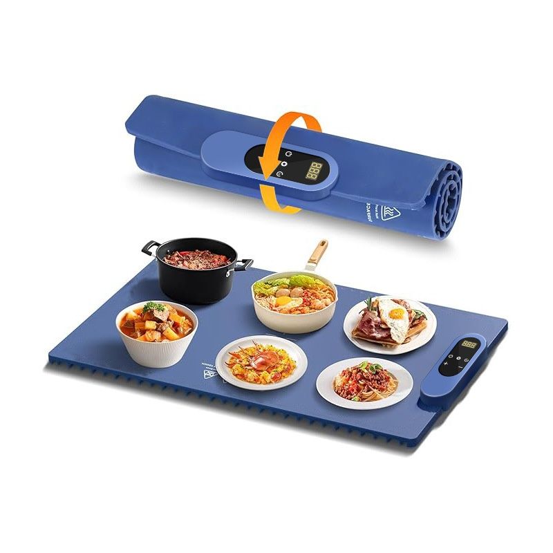 Бытовая электронагревательная разделочная доска, складной подогреватель еды для вечеринок с функцией быстрого нагрева, нагревательная плита