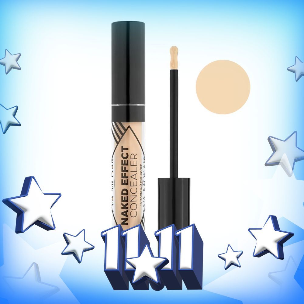 Eva mosaic Тональный консилер для лица Naked Effect Concealer 3,8 мл, 02 Cветло-бежевый