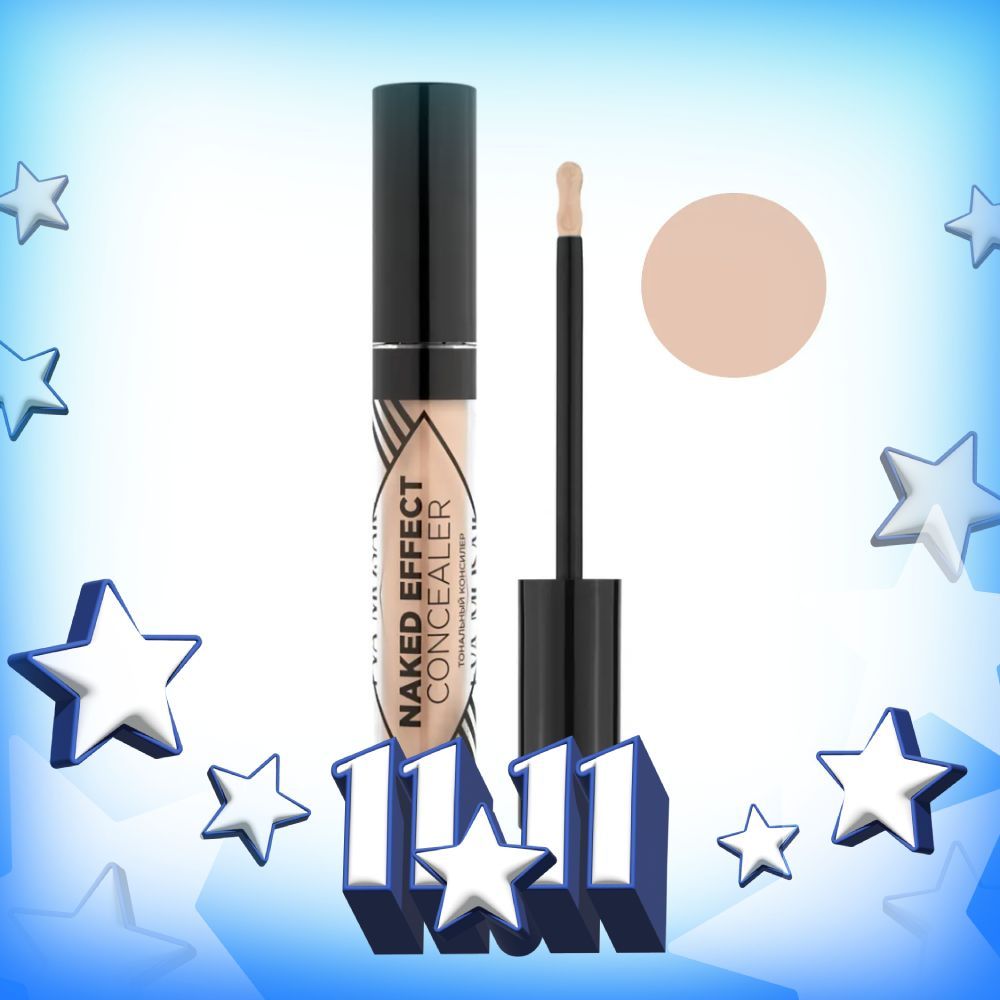 Eva mosaic Тональный консилер для лица Naked Effect Concealer 3,8 мл, 03 Ваниль