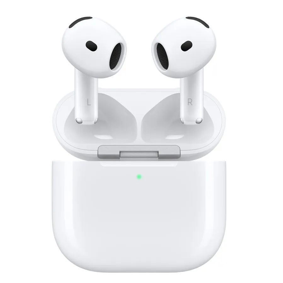 AppleНаушникибеспроводныесмикрофономAppleAirPods4,Bluetooth,USBType-C,белый